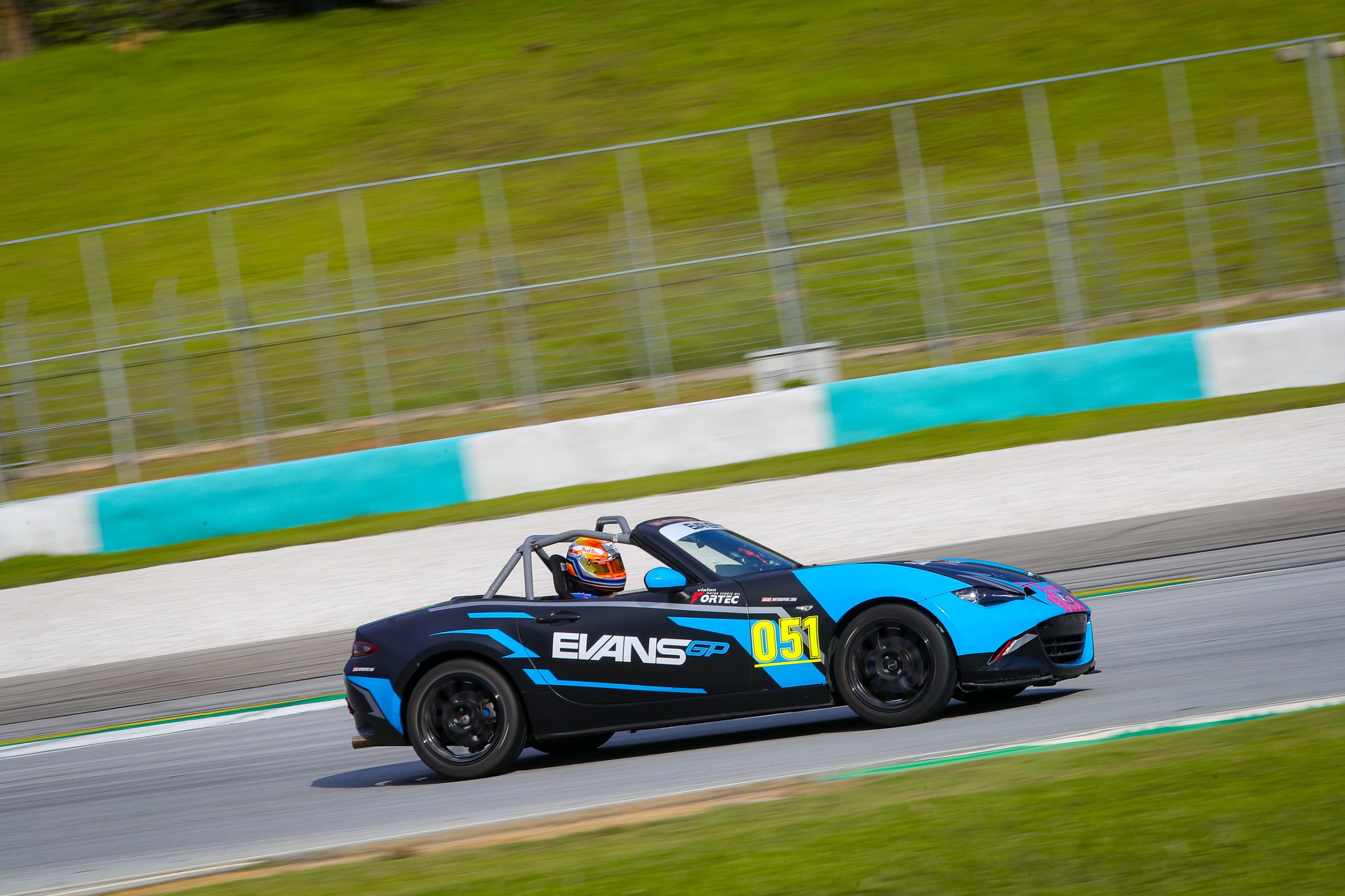 Evans GP car testing at Sepang International Circuit